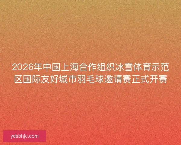 2026年中国上海合作组织冰雪体育示范区国际友好城市羽毛球邀请赛正式开赛