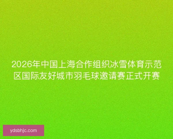 2026年中国上海合作组织冰雪体育示范区国际友好城市羽毛球邀请赛正式开赛 2026年中国上海合作组织冰雪体育示范区国际友好城市羽毛球邀请赛正式开赛